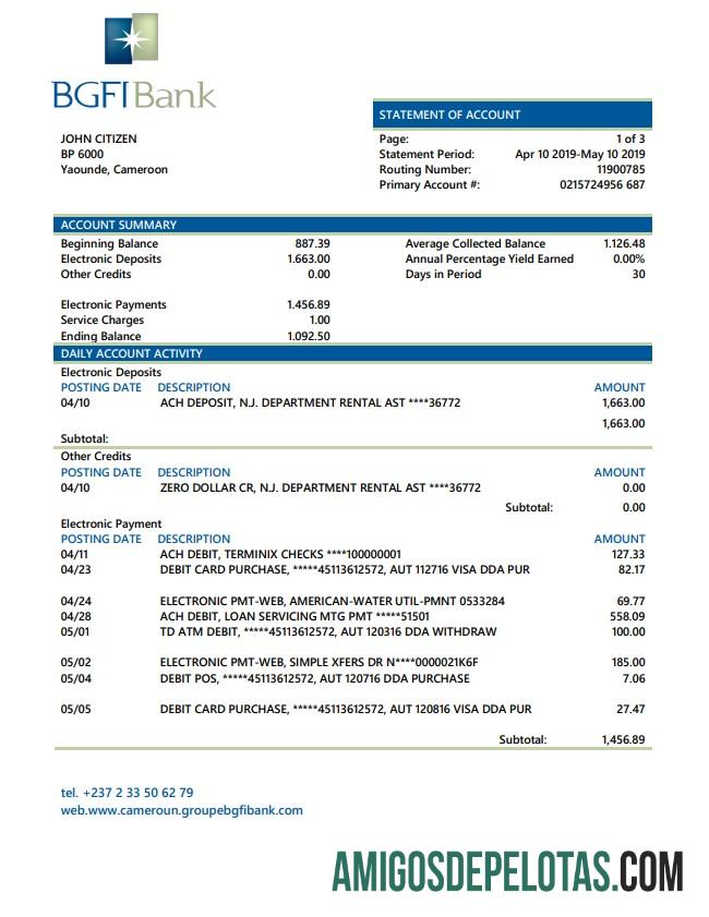 BGFI Bank Bonapriso modelo